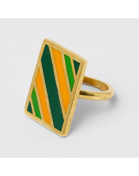 Regenboog gouden groene ring