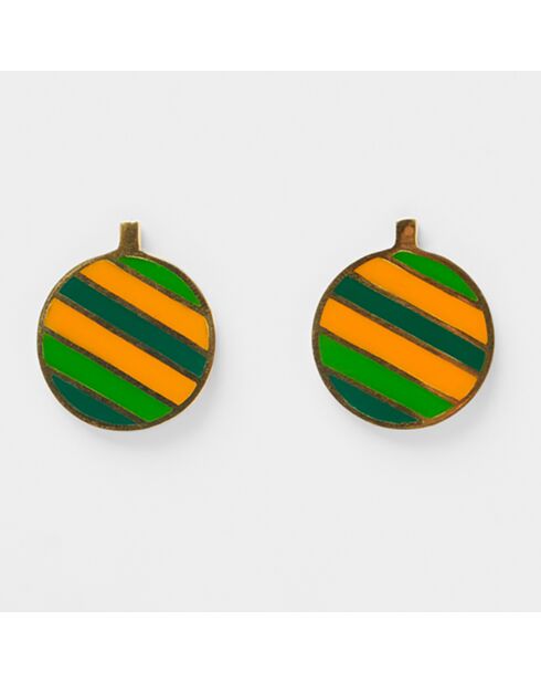 Goldgrüne Regenbogen-Ohrringe