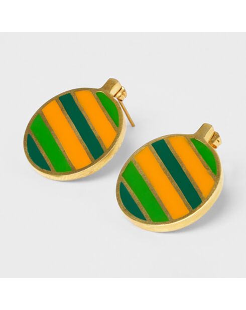 Goldgrüne Regenbogen-Ohrringe