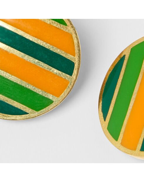 Goldgrüne Regenbogen-Ohrringe