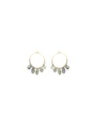 Paires de boucles Louise  gris, doré