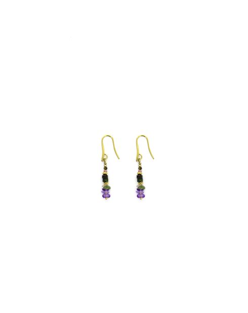 Paires de boucles MANON  multicolore, doré