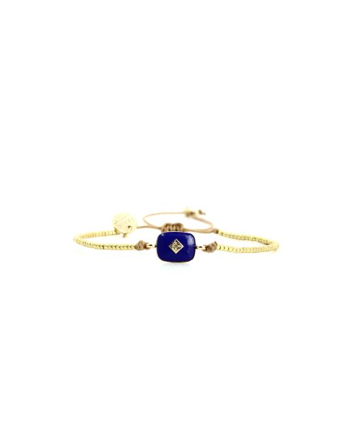 Bracelet Bonifacio Sunset Alix bleu royal, rose fluo, saumon, caramel, doré