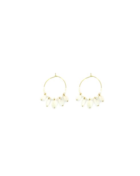 Paires de boucles Louise blanches