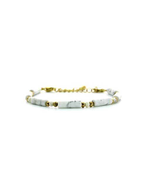 Bracelet Madison  blanc, gris, doré