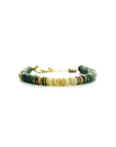 Bracelet Mathilde  turquoise, crème, doré