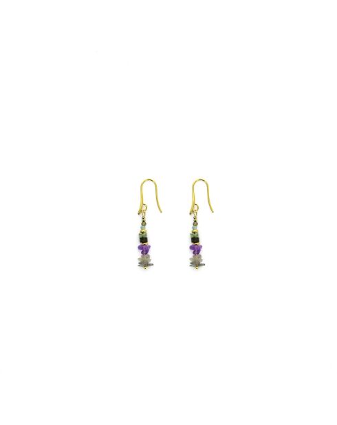 Paires de boucles MANON  multicolore, doré