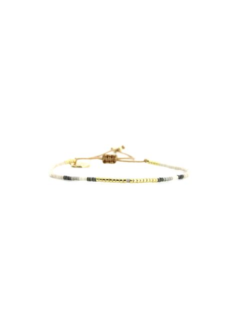 Bracelet Grey Sand Alice Camaïeu de gris, blanc, doré