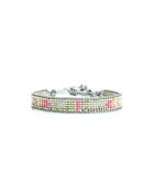 Bracelet Rainbow Kiss Ines rose fluo, corail rosé fluo, vert fluo, argent