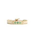 Bracelet Bora Bora Alba Turquoise, blanc, doré