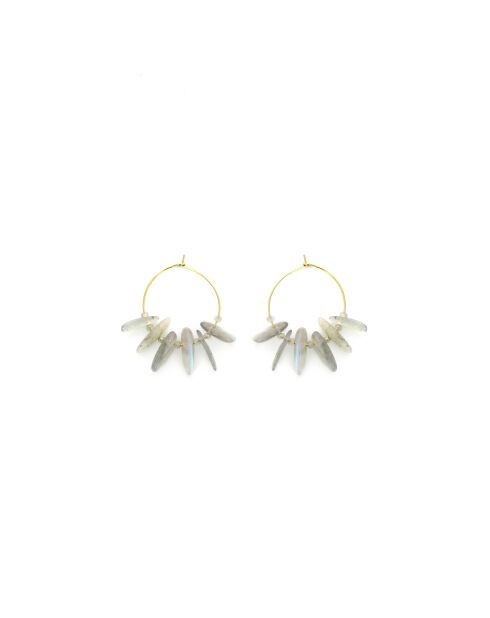 Paires de boucles NAOMIE  gris, doré