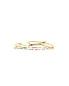 Bracelet Salvador De Bahia Alya rose fluo, corail rosé fluo, vert fluo, doré