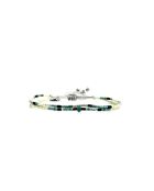 Bracelet Calanque d'En Vau Alya Vert turquoise, noir, argent