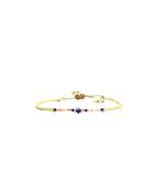 Bracelet Bonifacio Sunset Julia bleu royal, rose fluo, saumon, caramel, doré