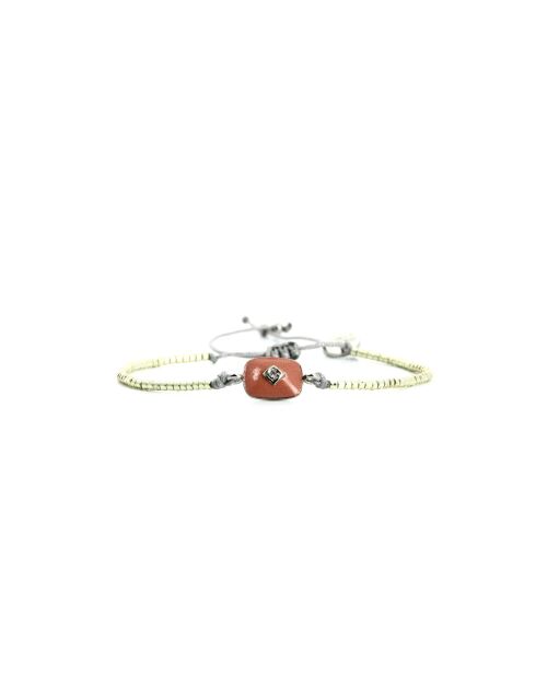 Bracelet Rainbow Kiss Alix rose fluo, corail rosé fluo, vert fluo, argent