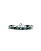 Bracelet Calanque d'En Vau Lina Vert turquoise, noir, argent
