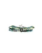Bracelet Calanque d'En Vau Joy Vert turquoise, noir, argent