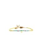 Bracelet Turquoise Paradise Ness turquoise, vert émeraude, mauve, nacre, doré