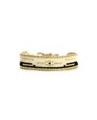 Bracelet Sable Noir Charly noir, blanc, nacre, doré