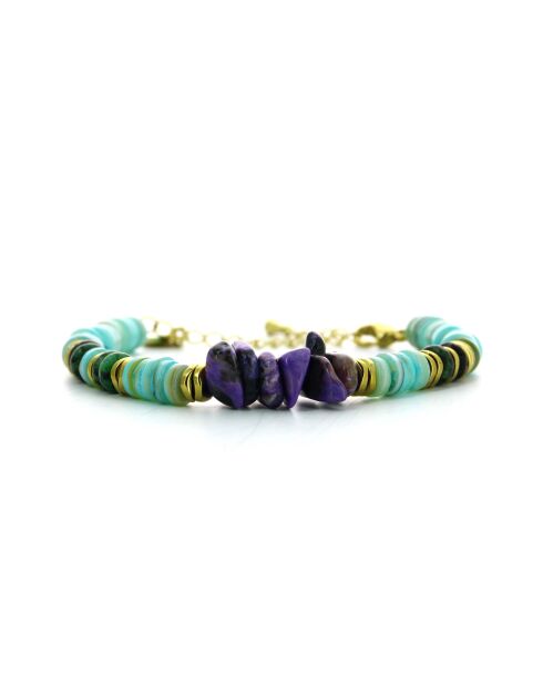 Bracelet Alison  bleu ciel, doré