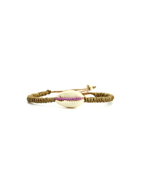 Bracelet Pretty Woman Léa mauve, violet orchidée, vert d'eau, doré