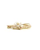 Bracelet White Coconut Inaya caramel, vanille, nacre, doré