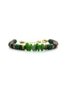 Bracelet Alison  vert, violet, doré