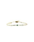 Bracelet Vert de Jade Julia camaïeu de vert, champagne, doré
