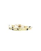 Bracelet Sable Noir Emy noir, blanc, nacre, doré