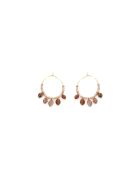 Paires de boucles Louise  rose, doré
