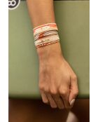 Bracelet Corail Mango Emy rouge corail, saumon rosé, blanc, doré