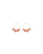 Paires de boucles NAOMIE  rose, doré