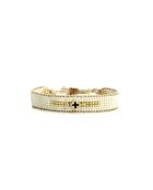 Bracelet Sable Noir Lou noir, blanc, nacre, doré