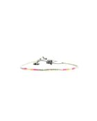 Bracelet Rainbow Kiss Alice rose fluo, corail rosé fluo, vert fluo, argent