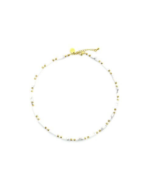 Collier Madison  blanc, gris, doré