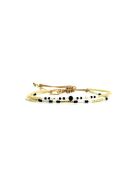 Bracelet Sable Noir Alya noir, blanc, nacre, doré