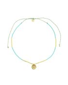 Sautoir Sunny  turquoise, doré