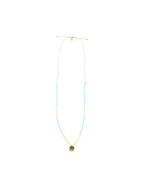 Sautoir Sunny  turquoise, doré