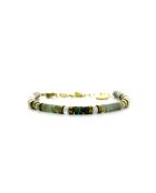 Bracelet Mila  turquoise, gris, doré