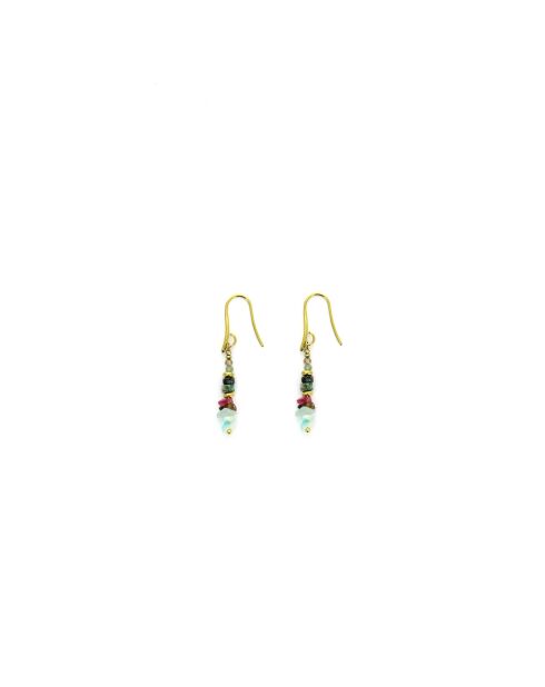 Paires de boucles MANON  multicolore, doré