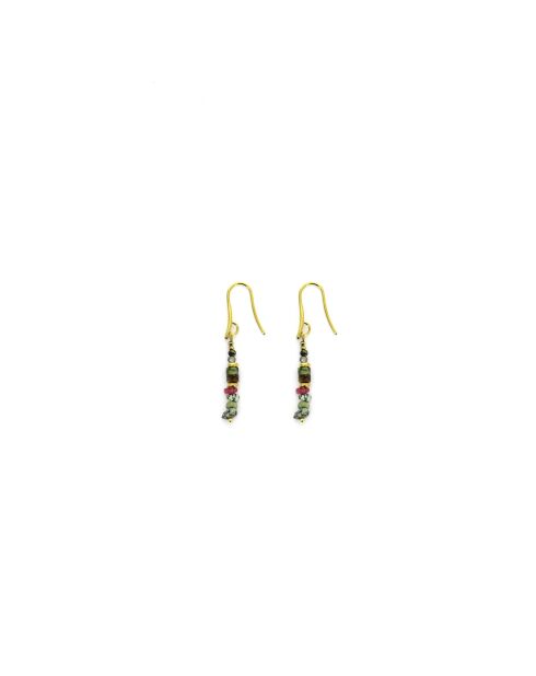 Paires de boucles MANON  multicolore, doré