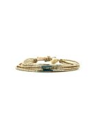 Bracelet Émeraude Paradise Victoire vert émeraude, bleu, champagne, doré