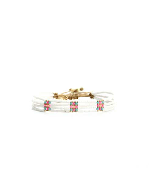 Bracelet Salvador De Bahia Rose rose fluo, corail rosé fluo, vert fluo, doré