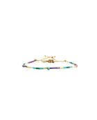 Bracelet Turquoise Paradise Emma turquoise, vert émeraude, mauve, nacre, doré