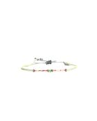 Bracelet Rainbow Kiss Julia rose fluo, corail rosé fluo, vert fluo, argent