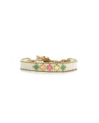 Bracelet Salvador De Bahia Alba rose fluo, corail rosé fluo, vert fluo, doré