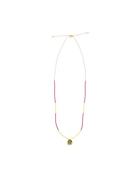 Sautoir Sunny  prune,doré