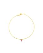 Collier June  pourpre, doré