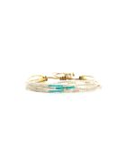 Bracelet Bora Bora Victoire Turquoise, blanc, doré