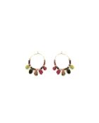 Paires de boucles Louise  multicolore, doré